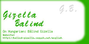 gizella balind business card